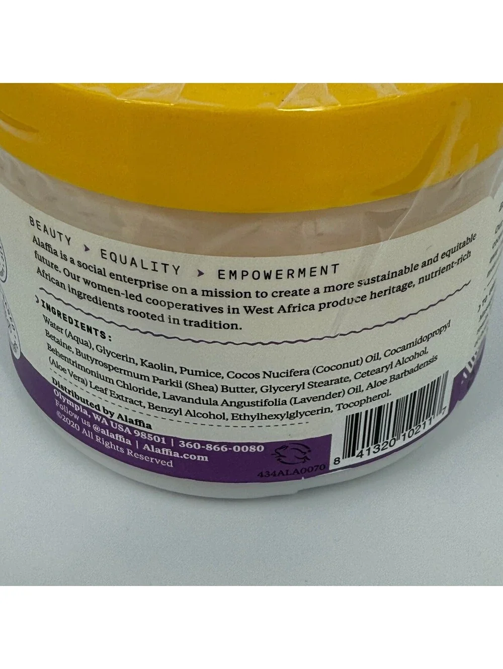 Lot of 2 Alaffia Whipped Shea Butter Scrub Wild Lavender Skin 312g/8 Fl Oz